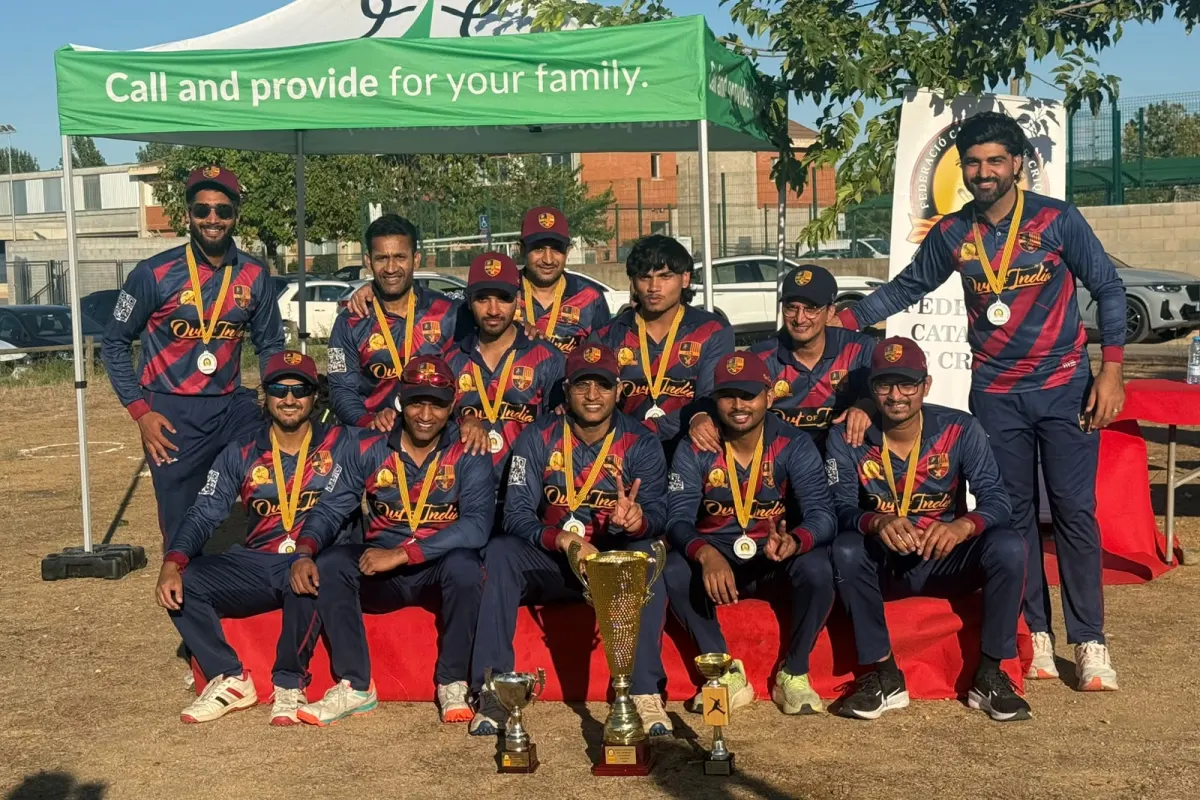 The squad with the Division 2 trophy